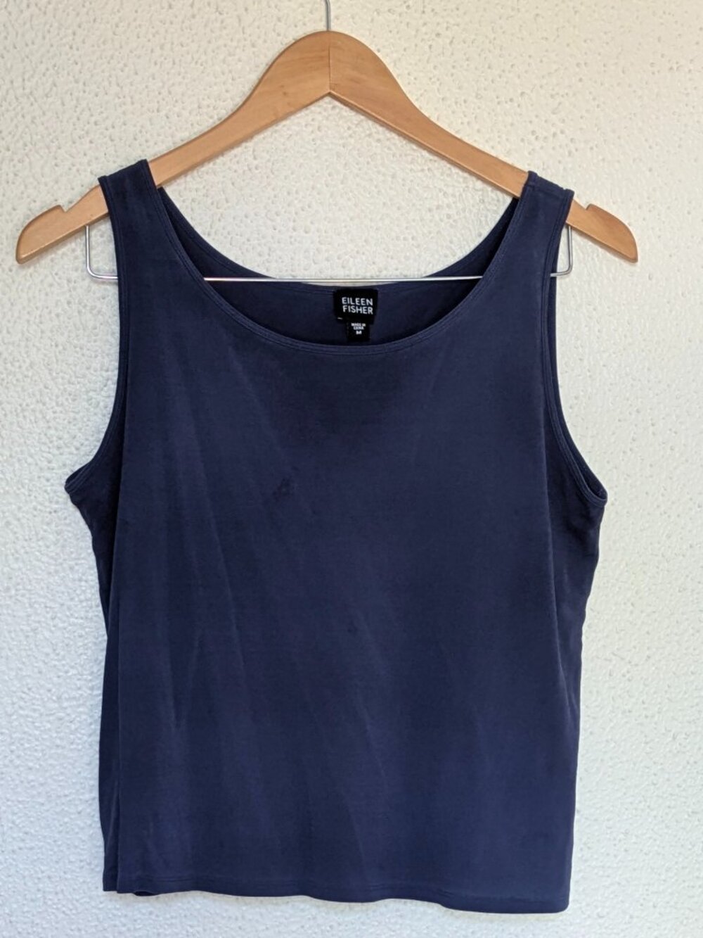 Eileen Fisher blue silk tank top size M